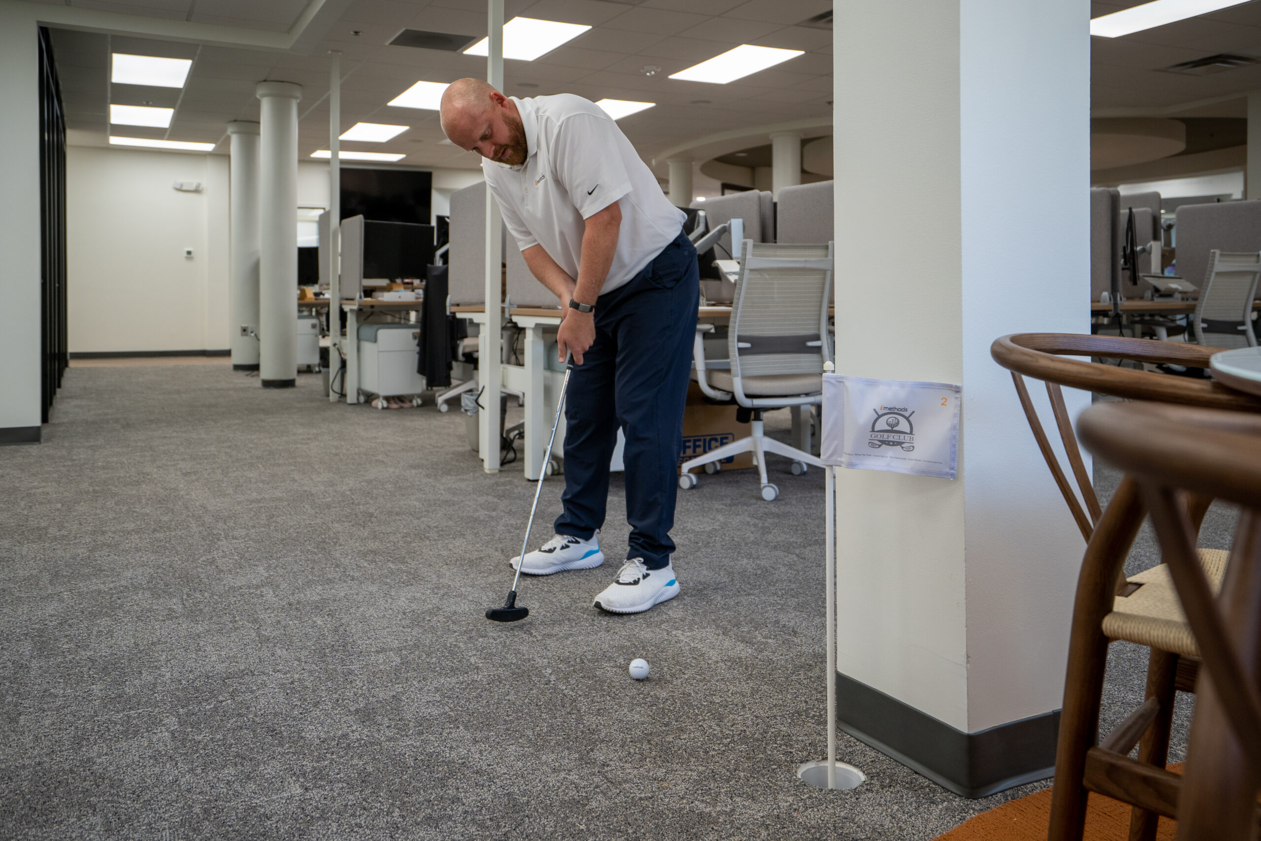 Playing our iMethods putt-putt course